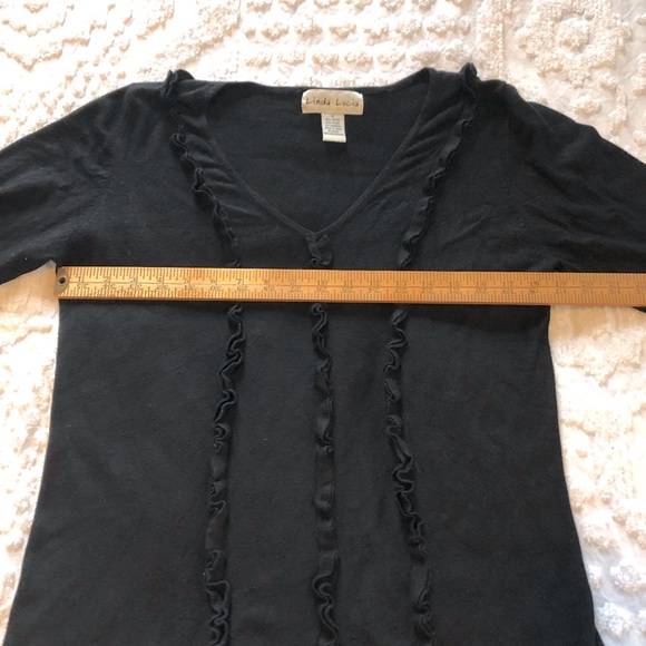 Linda Lucia black sweater size medium - Picture 3 of 6